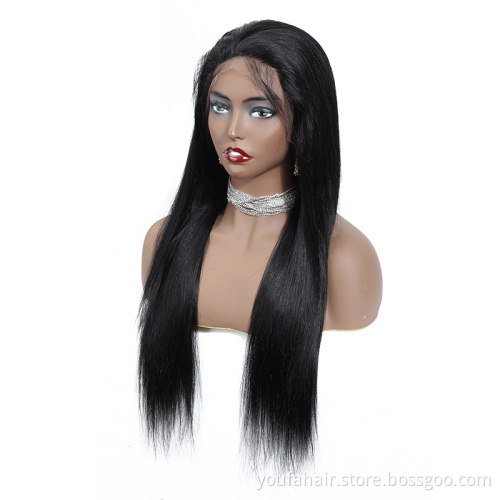 Factory Price Swiss 13x4 HD Lace Frontal Wig Pre Plucked Brazilian Straight Wig with Black Women 100% Human Hair Lace Front Wig